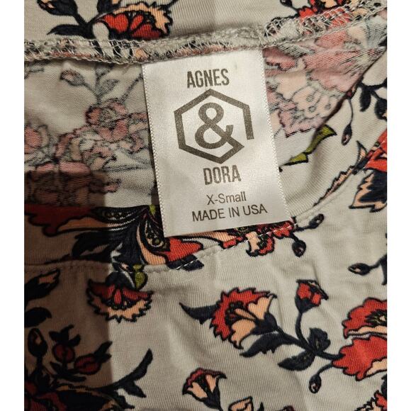 Agnes & Dora Top Womens Soft Swing Floral Ruffle Tunic Size XS (620) - Picture 3 of 6